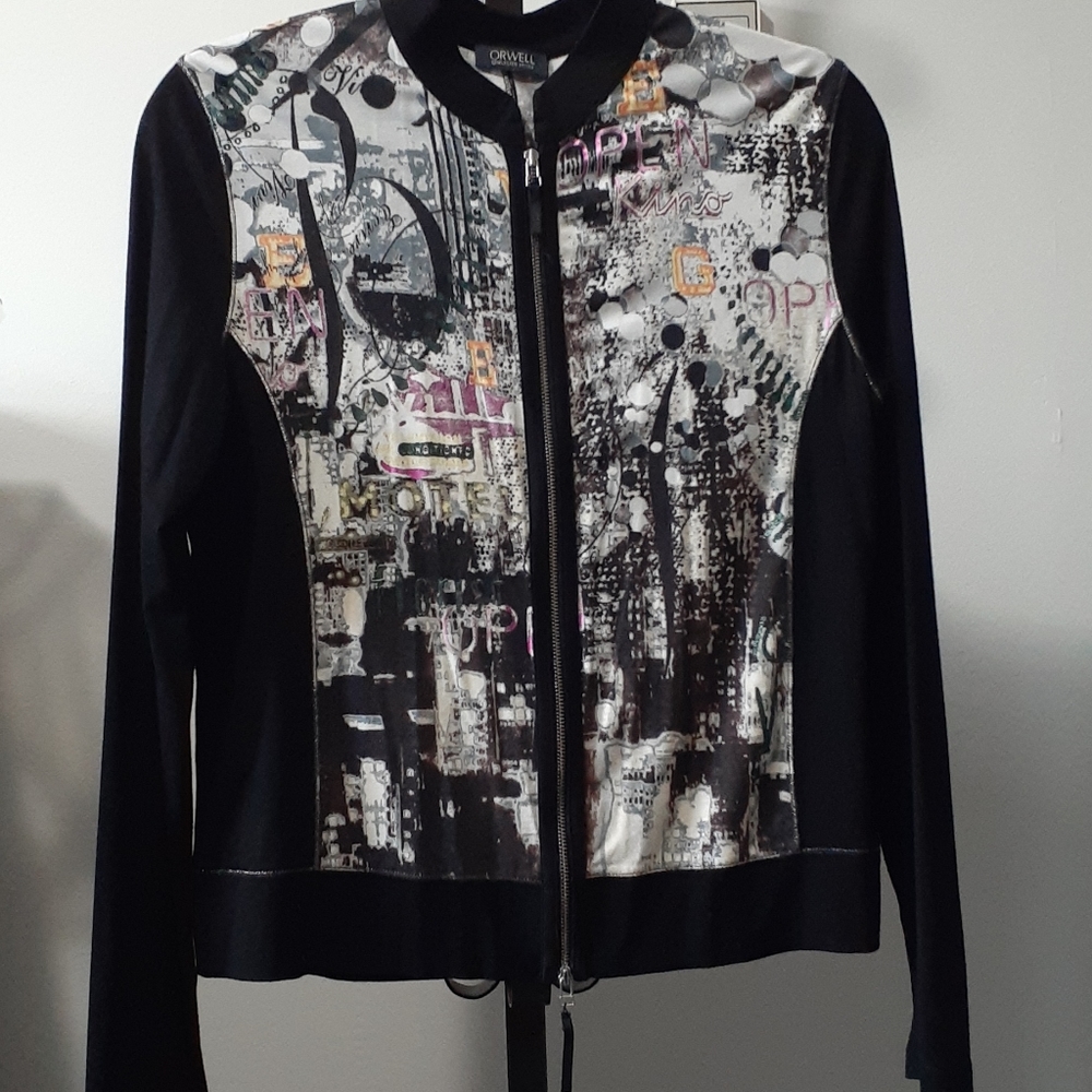 Orwell Black Sports Long Slv Jacket sz 8